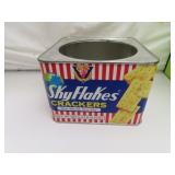 Sky Flakes Crackers Tin (no lid) 7" x 7" x 4&3/4"