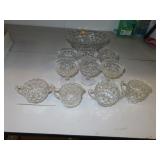 11 Piece American Fostoria - 2 Sets Cream & Sugar