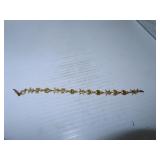 6.21 grams 417- 10K Gold Bracelet =Seashells- Sand