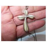 Cross Pendant Signed (signed 925 China) Necklace