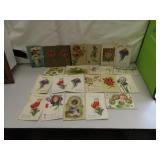22 Antique Post Cards (14 Are Embossed = Some
