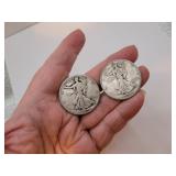 1920S & 1934D Silver Walking Liberty Half Dollars