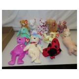 13 Vintage Ty Beanie Babies (11 with Tags)