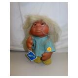 Vintage 1982 Dam Troll Doll 11" with Tag