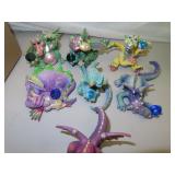 7 Franklin Mint Mood Dragons - 2 missing COA  &
