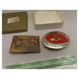 2 Vintage Tehama Temple Belt Buckles 3" each