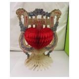 Antique Germany Die Cut Valentine = 9&1/4" x 7"