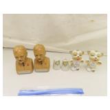 2 Theodore Roosevelt Busts (4") & 2 Salt -Pepper
