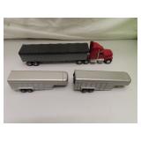 5 Piece 1/64 Scale Pickup with 2 Stock Trailers &
