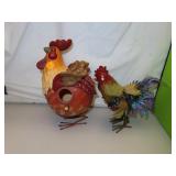 2 Chickens - Birdhouse is Plastic - other is metal