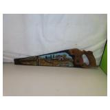 Hand Painted Hand Saw Signed J. Waldon = 22"