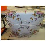 Vintage Fancy Work Table Cloth 34" x 34"