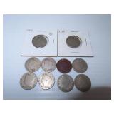 10 V Nickels = 1883 - 2/1902 - 1904 - 1905 - 1907-