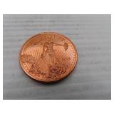 1 oz .999 Fine Copper Round