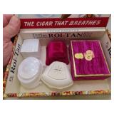 Cigar Box with Vintage Jewelry Ring Display Boxes