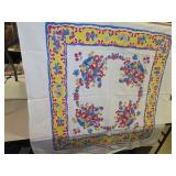 Vintage Cotton Tablecloth 44" x 42&1/2"