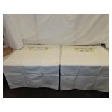 Vintage Fancy Work Pillow Case Set = 29" x 20&3/4"