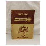 Vintage Cockshutt 560 Diesel Tractor Parts List