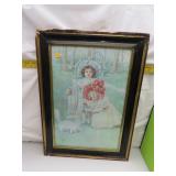 NO SHIPPING - Vintage Print Signed Maud Humphrey