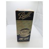 12 Zinc Ball Canning Jar Lids in Box