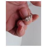 925 Silver CZ Ring Size 9