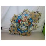 Large Antique Die Cut Valentine = 17&1/2" X 10"