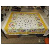 Vintage Cotton Table Cloth 49&1/4" x 46&1/4"