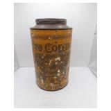 Antique Tin = Teas - Coffees - Spices= Pat 1868 -