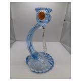 Vintage Cambridge Caprice Azure Blue Candle