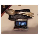 81.07 grams Sterling Silver TeaSpoons=5&5/8" each