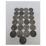25 (1943) Zinc (War Time) Wheat Pennies