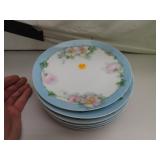 6 Antique Sevres Bavaria Porcelain Plates =8&3/8'