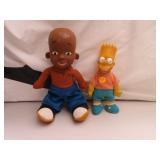 Vintage Bart Simpson & Black Doll (11&1/2' and