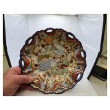 Antique Japanese Satsuma Porcelain Bowl =
