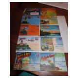 10 Vintage Souvenir Folding Post Cards