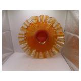 Vintage Marigold Carnival Glass Bowl =9' x 2&1/2'