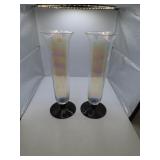 2 Vintage Art Glass Vases = Made in Germany