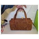 Vintage Tooled Leather Purse 12&3/4' x 7'