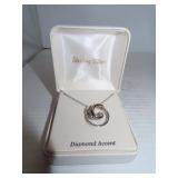 Necklace = Sterling Silver Diamond Accent