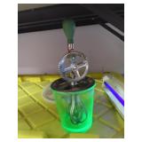 Vintage Green Depression Glass 4 Cup Beater Jar