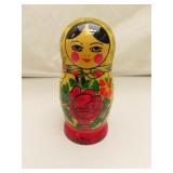 Vintage 6 Pc Nesting Doll = Made in the USSR =