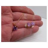 14K Gold Necklace & Earrings Set