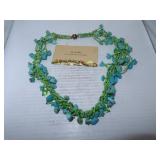 De-Ja-Blue = Blue & Green Necklace