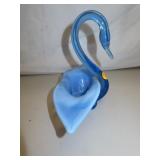 Vintage Blown Glass Swan Vase 11" x 7&1/4" x