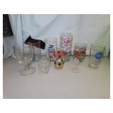9 Vintage Glasses = Advertising & more
