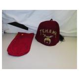 Vintage Shriners Tehama Fez Hat