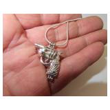 Pistol Pearl Cage Necklace with Pearl