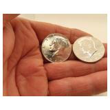 2 (UNC) 1966 (40% Silver) Kennedy Half Dollars