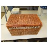 NO SHIPPING - Vintage Wicker Storage Chest = 23"x