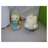 2 Vintage Piggy Banks - Largest - 7&1/2' x 5'